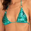 Glamour Girl Green Bikini Top