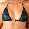 Shiny Star Green Bikini Top