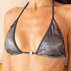 Shiny Star Grey Bikini Top