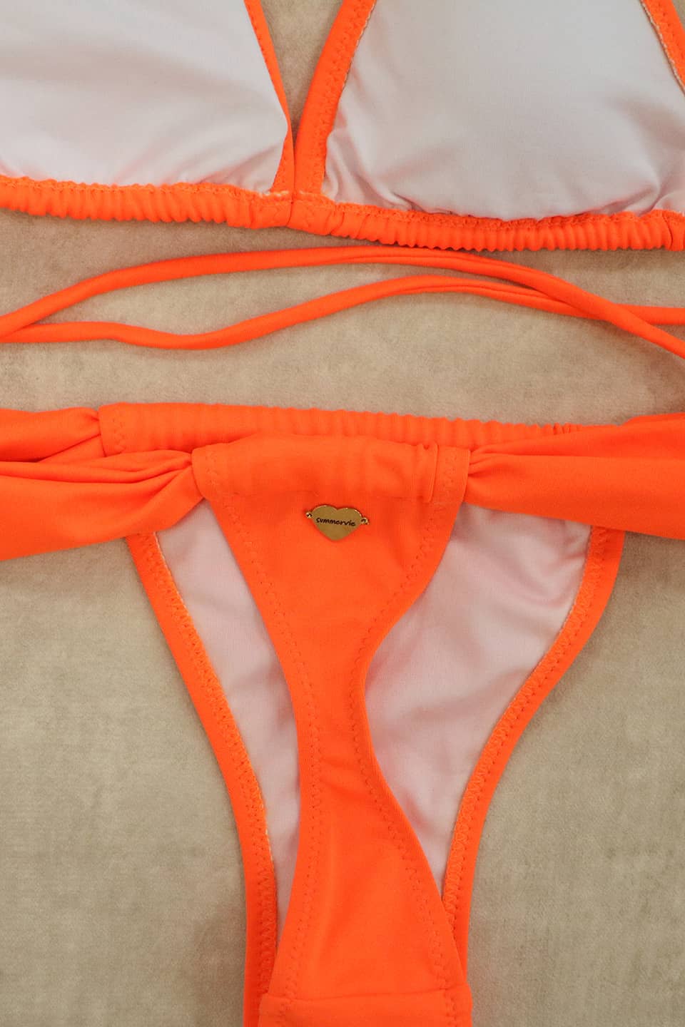 Librea Neon Orange Bikini G-String Bottom