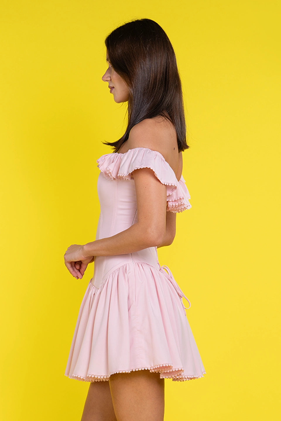 Amelia Pink Corset Dress