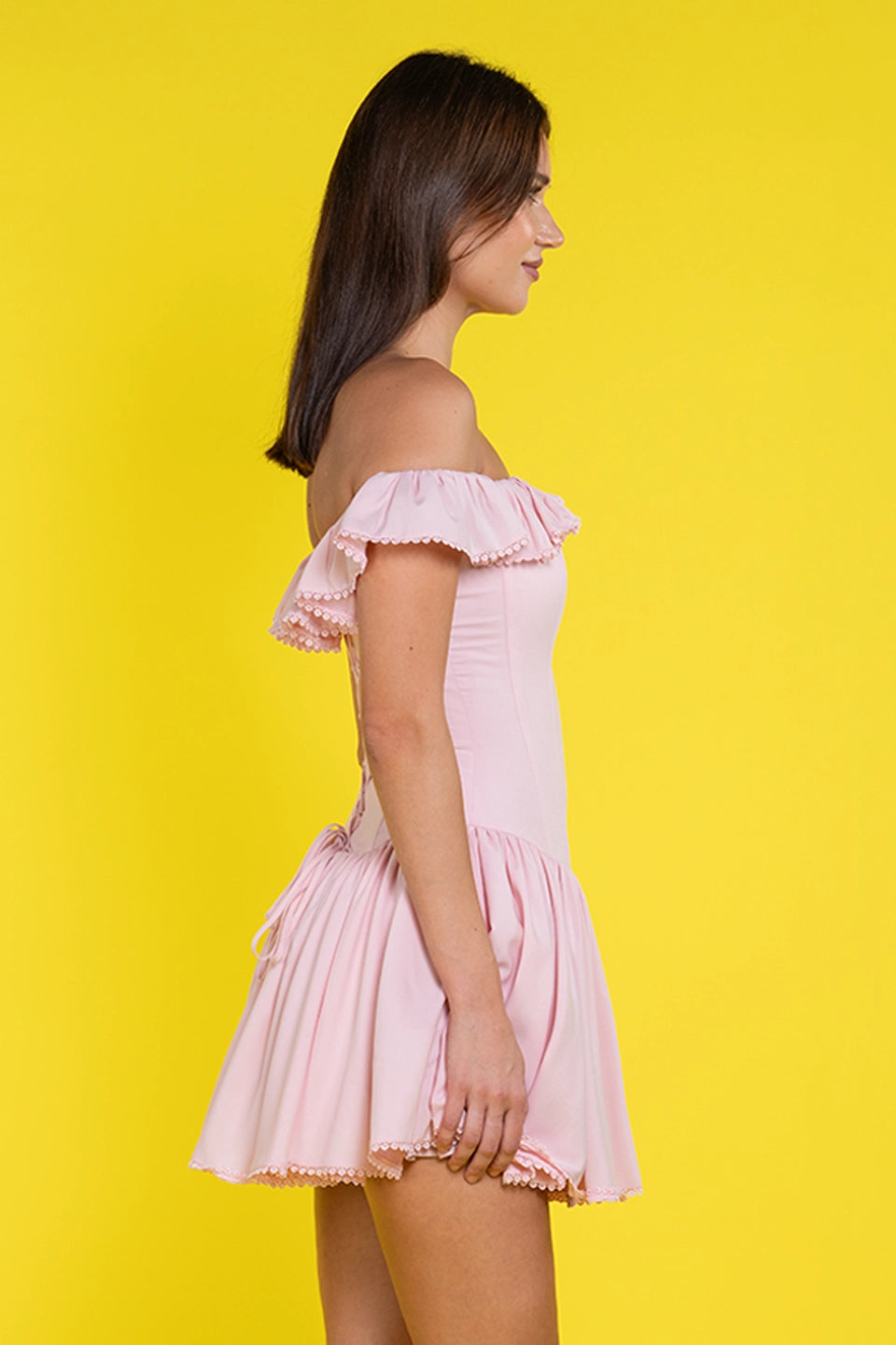 Amelia Pink Corset Dress