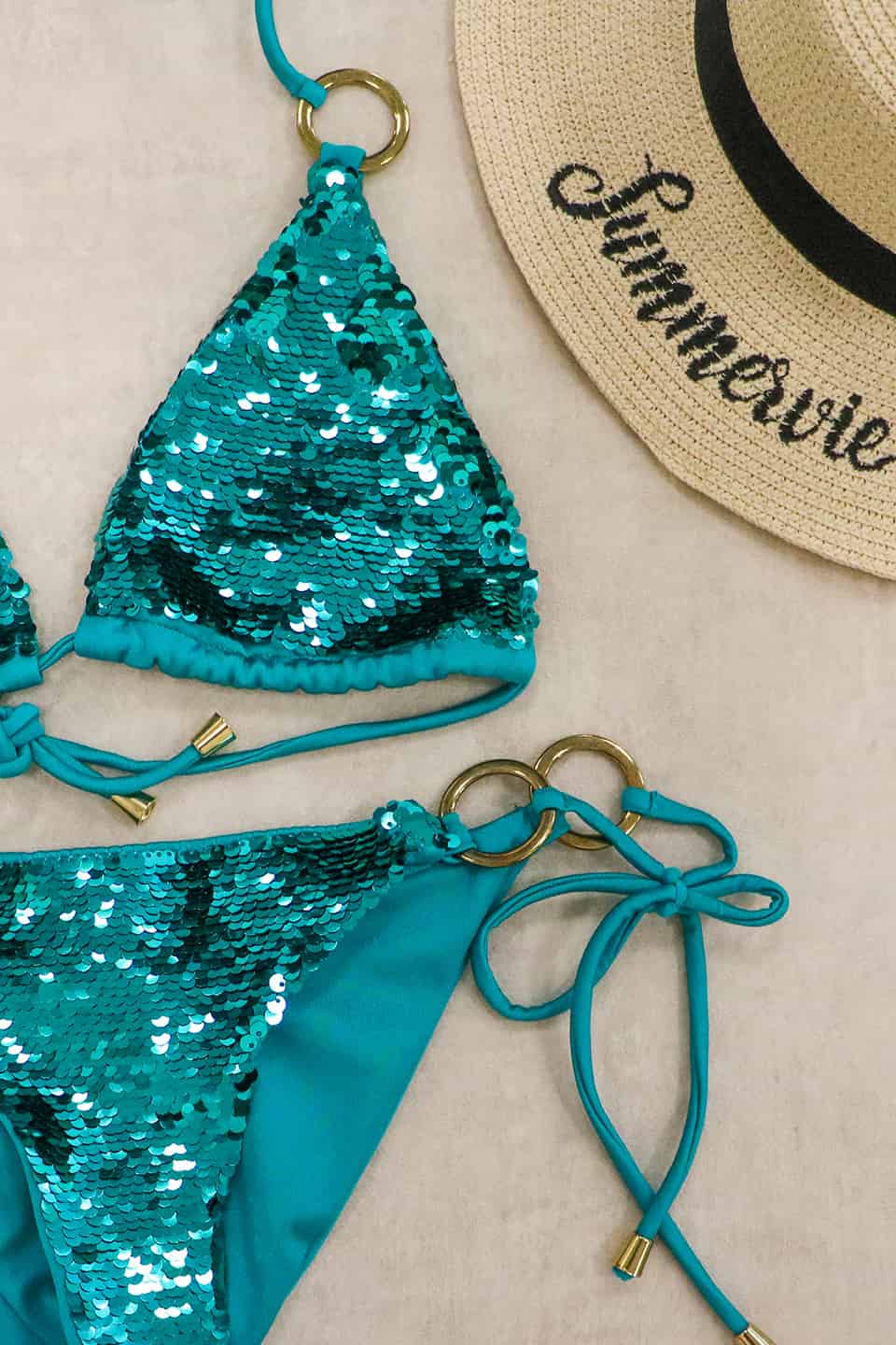 Glamour Girl Green Bikini Bottom