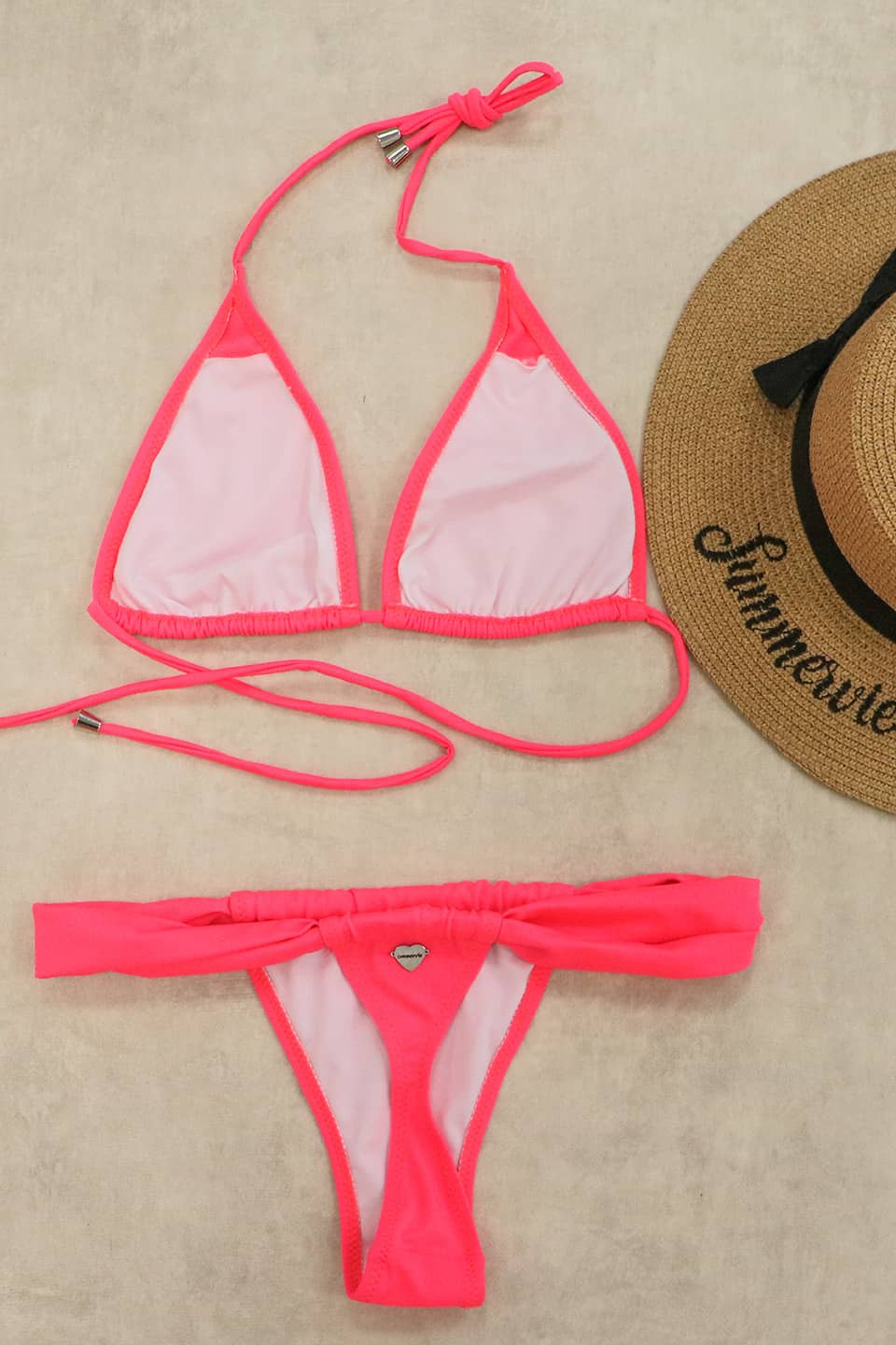 Librea Neon Pink Bikini G-String Bottom