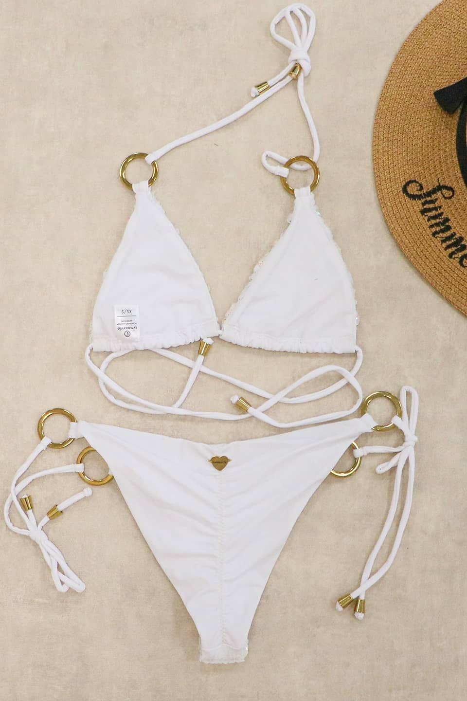 Glamour Girl White Bikini Top