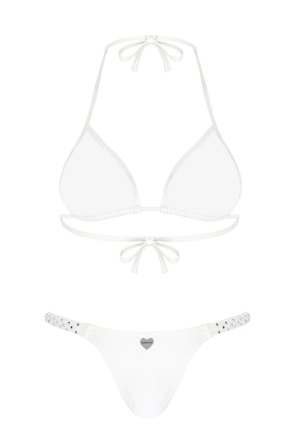 Crystalina White Bikini Bottom