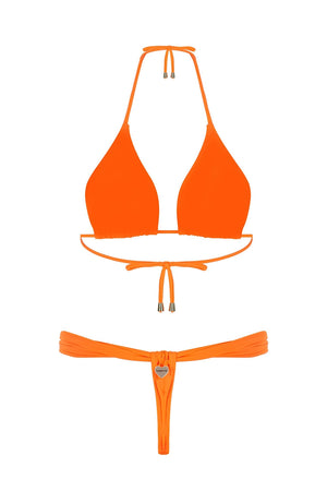 Librea Neon Orange Bikini G-String Bottom - Librea Neon Orange Bikini G-String Bottom