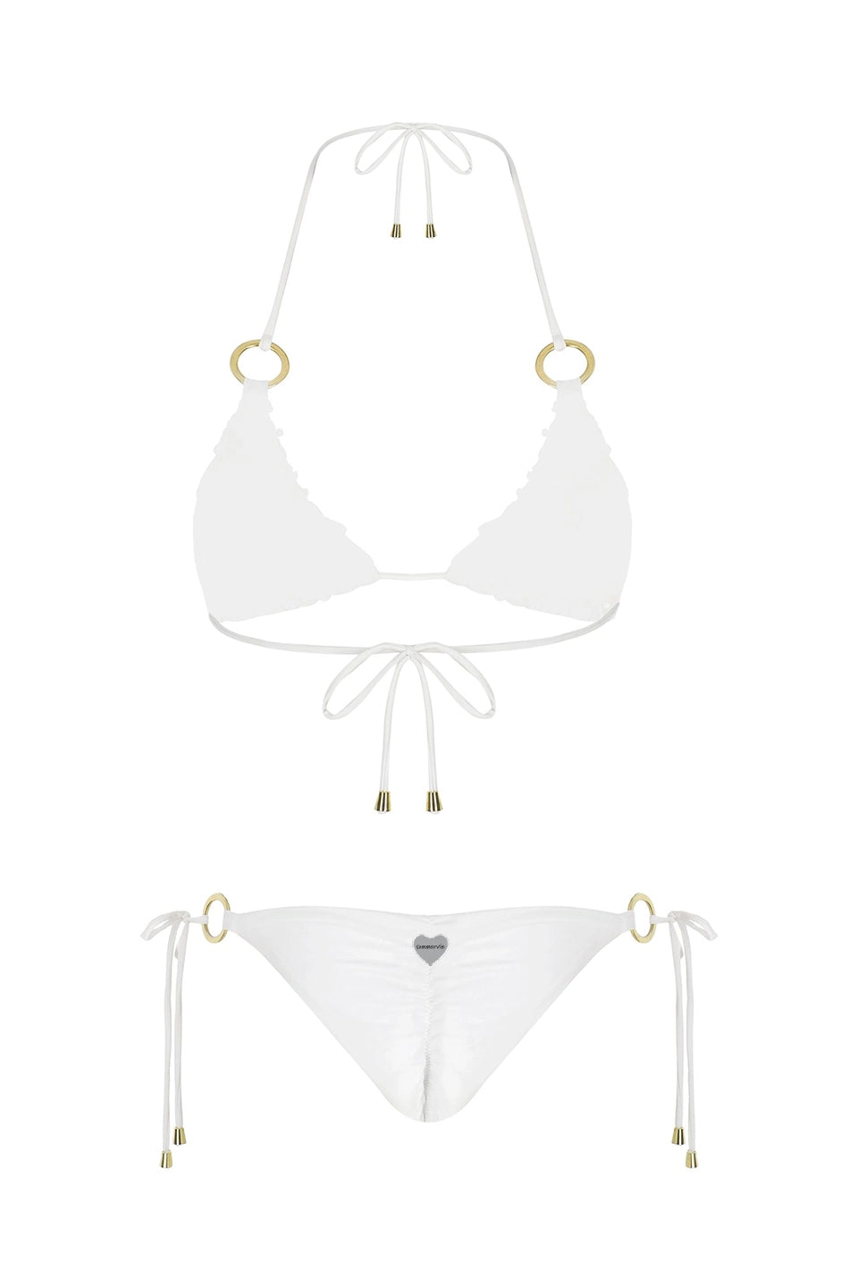 Glamour Girl White Bikini Top