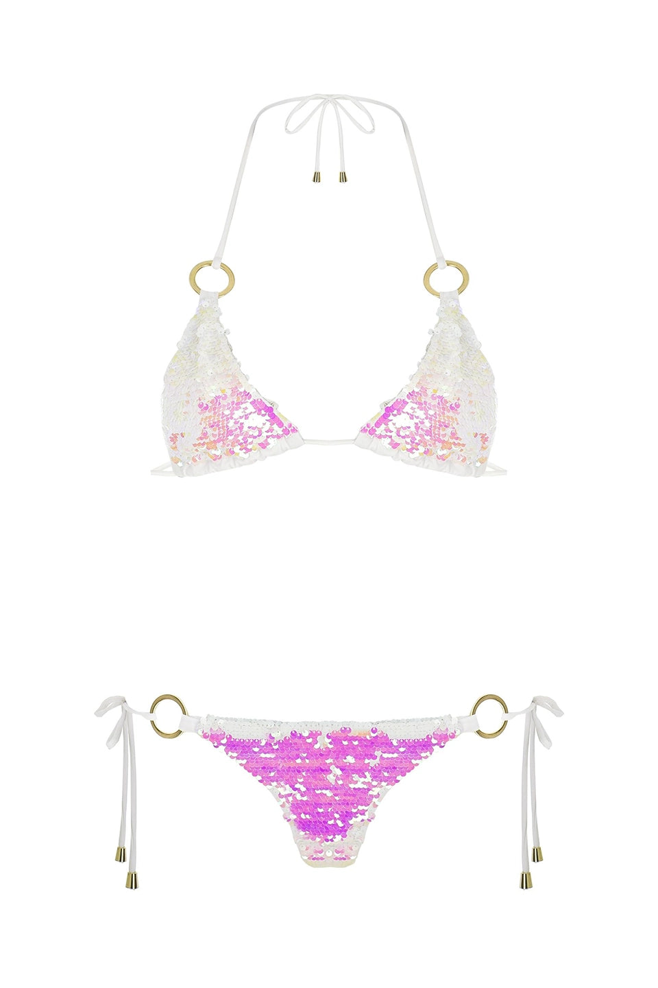 Glamour Girl White Bikini Top