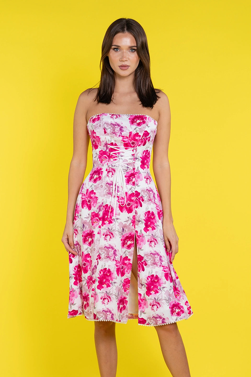Pink Blossom Midi Dress