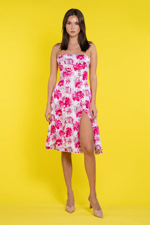 Pink Blossom Midi Dress - Pink Blossom Midi Dress