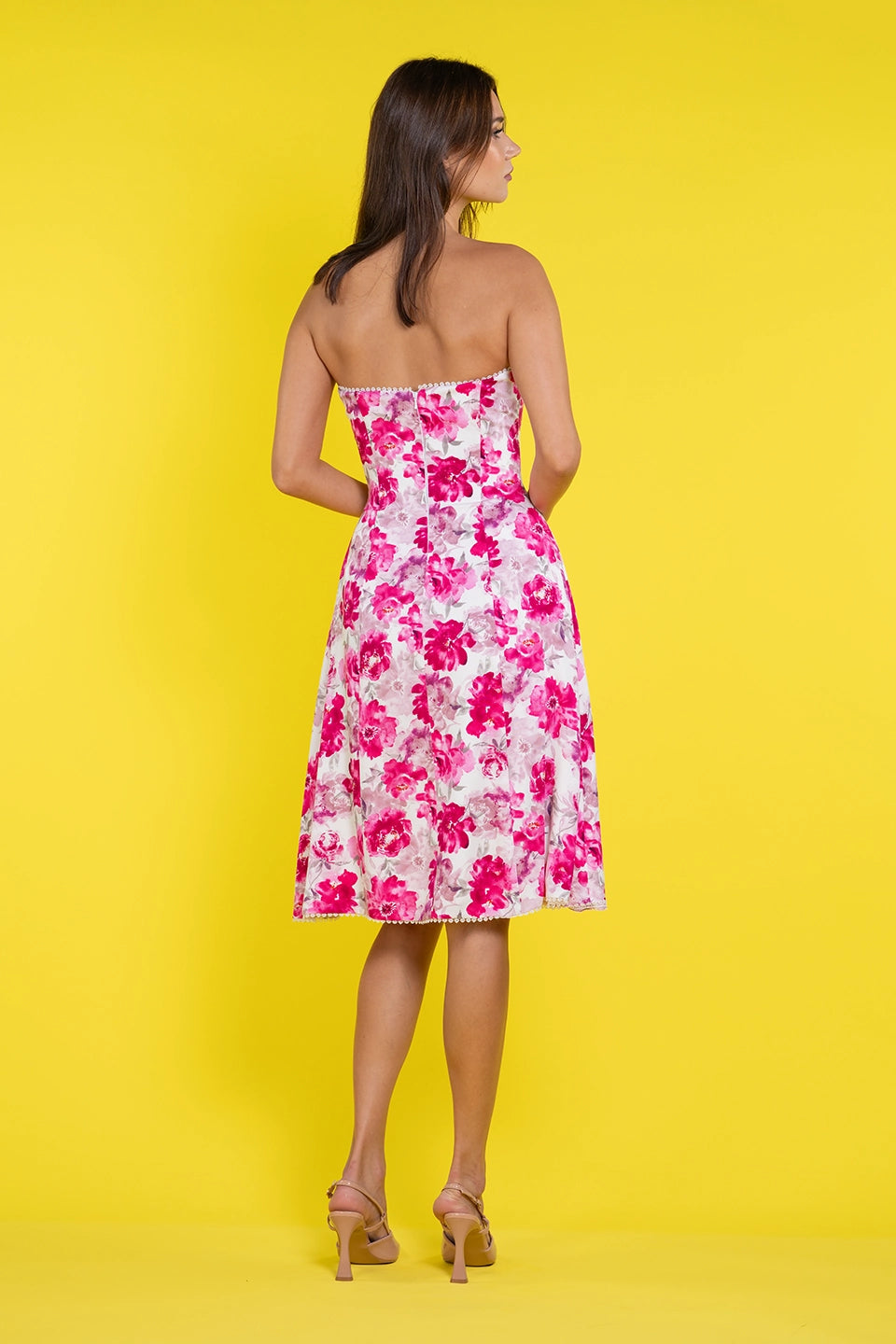 Pink Blossom Midi Dress